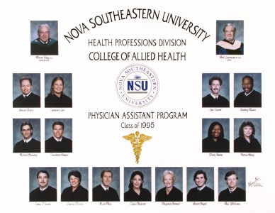 The physician assistant class of 1995. The students began training in 1993, making this the first class to receive an education in the then College of Allied Health 25 years ago.