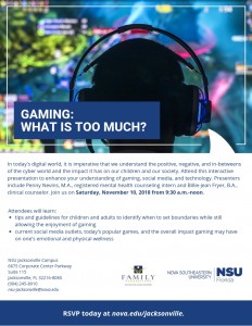 Gaming - What is too much - Flyer