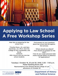 Getting into Law Workshop Flyer 2018