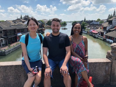 Pei-Fen Li, Ph.D., Joshua Hernandez and Dorcas Matowe. in China