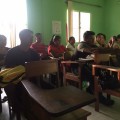 Students listening to Albert