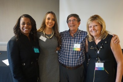 Professor Neil Katz, Ph.D., with doctoral students from left: Shannon Maurice, Angelica Coronel, Linda Kovack.