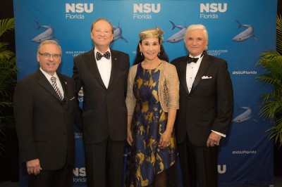 Alan B. Levan Chair, NSU Trustee; Rick Case, NSU Trustee; Rita Case; Dr. George Hanbury, NSU President
